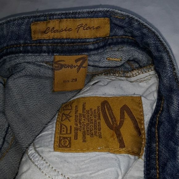 Faded Seven7 Classic Flare‎ Jeans Low Rise/Waist 29 - Picture 7 of 8